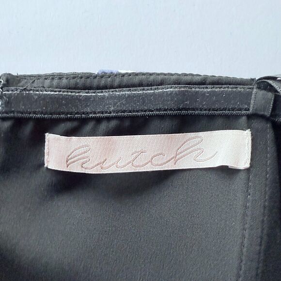 NWOT Anthropologie Hutch Venina Velvet Jumpsuit in Navy Two Tone Vining Buds S - Picture 8 of 11